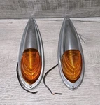 Vtg Nos Arrow 39 Sae P61 Amber Chrome Truck Cab Tail Marker Light. Fixed Price $100.00.