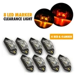 8 Pack Kaper Ii 3.375" Rv Side Fender Mini Marker Led Amber Red Light/clear Lens. Fixed Price $11.99.