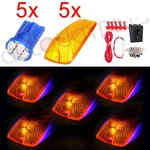 5X Blue 8-SMD Led Amber Roof Cab Marker Lights Lens + Wiring Pack For Truck New. Fixed Price $25.39.