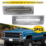 Pair Front Signal Side Marker Lights White Fit For 81-91 Chevy Gmc Pickup Truck. Fixed Price $23.74.