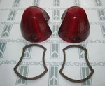 1955 Oldsmobile 88 Tail Light Lens Kit W/ Gaskets. Correct Guide R3-55 Imprint. Fixed Price $139.00.