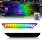 Ford Mustang 15-23 Rgb Rear Fender Bumper Led Side Marker Lights Smoked Lens. Fixed Price $35.99.