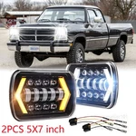 Pair 5X7" 7X6 Inch Led Headlights For Dodge Ramcharger 1981-1993 W100 W150 W250. Fixed Price $48.89.