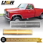 Clear Front Side Marker Light W/ Amber Led Set L+r 80-86 Ford F150 & Bronco. Fixed Price $29.95.