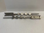 1960 Ford F-500 Side Hood Emblems COTB-16720-RH COTB-16721-LH Pitting And Marks. Fixed Price $69.99.