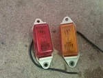 107-15 Red & Amber Marker Lights Lamp Lend Base Pip 69. Fixed Price $20.00.