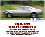 QA-935 1973 1974 1975 1976 Amc American Motors Hornet X Side Stripe Decal. Fixed Price $143.10.