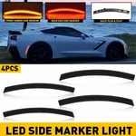 4PC For Chevy Corvette C7 14-19 Led Side Marker Bumper Reflector Lamp Smoked Exv. Fixed Price $39.89.