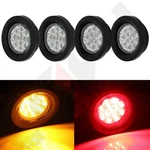 4* Red & Amber 2.5"13LED Clear Cover Indicator Tail Turn Lights W/ Grommet. Fixed Price $22.19.