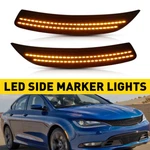 2X Led Ambe Front Side Marker Lights For 2015 2016 2017 Chrysler 200 Accessories. Fixed Price $18.99.