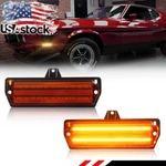 2X Amber Lens Led Front Bumper Side Marker Light 1971 1972 1973 Ford Mustang. Fixed Price $35.99.