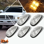 5PCS Cab Roof Running Light Chrome Housing Yellow Led For 99-01 Dodge Ram Truck. Fixed Price $29.66.