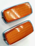 Bmw E3 E9 E10 Front Side Amber Reflector Fender Lens Set 3.0CS 2002TI 3.0SI. Fixed Price $69.95.