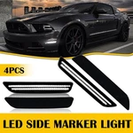 Lens 4X Smoked Rear White Led Front Marker Side Lights Fit Ford Base Mustang Gt. Fixed Price $8.99.
