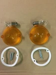1964 1965 1966 Ford Mustang Amber Parking Lamp Lens With Gaskets And Light Bulbs. Fixed Price $9.95.