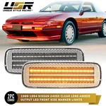 Clear Front Side Marker Light W/ Amber Led For 89-94 Nissan 240SX 93-97 Altima. Fixed Price $32.95.