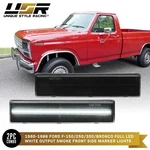 Smoke Front Side Marker Light W/ White Led Set L+r 80-86 Ford F150 & Bronco. Fixed Price $29.95.