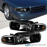 Fits 1991-1996 Chevy Caprice 94-96 Impala Black Headlights+corner Signal Lamps. Fixed Price $126.95.