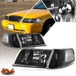 98-11 Ford Crown Victoria Factory Style Headlights Lamp Clear Corner Black. Fixed Price $78.89.