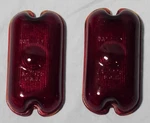 Pair Vintage Cats-eye Red Glass Marker Light Covers, A-7875 S.a.e.. Fixed Price $7.49.