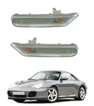 Porsche 911 996 1999-2004 Genuine Clear Side Marker Euro Light Set. Fixed Price $179.00.