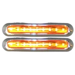 7" Oval Bar Style 9 Led Lights Chrome Side/rear Marker Clearance Truck Trailer. Fixed Price $15.95.