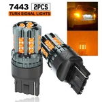 Amber 7443 7444 Led Front Turn Signal Light Bulbs No Hyper 7440. Fixed Price $15.99.