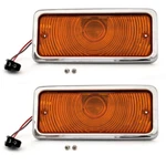Turn Signal Parking Light Assembly Chrome Pair 1971-1973 1310 Pickup Truck. Fixed Price $283.50.
