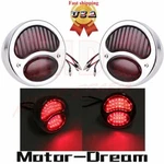 Pair Chrome Model Taillights Lamps Brake Rat Rod Truck For Harley. Fixed Price $48.95.