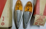 Vintage Chrome Napa Visall Marker Lights Set Amber Lens 12 Volt / Nos Rat Rod. Fixed Price $60.00.