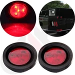 2PCS 2.5" Round 4LED Side Marker Tail Light Kit Red For Truck Trailer Clearance. Fixed Price $11.59.