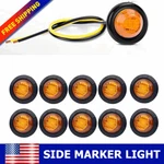 10 Amber Round 3/4"SIDE Marker Light Led Bullet Clearance Turn Signal Lamp. Fixed Price $12.34.