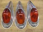 3 Vintage Dietz 80 Flat Roof Cab Clearance Marker Lights. Fixed Price $190.00.