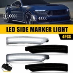 Ford Mustang 2024-2025 Smoked Side Markers Led Lights White 4PCS Full Set. Fixed Price $55.99.