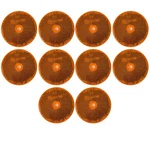 Class 2" Round Reflector With Center Mounting Hole Amber + Red. Fixed Price $7.25.