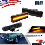 For 72-93 Dodge Truck Ramcharger Smoked Front Led Side Marker Light Lamp Set. Fixed Price $24.49.
