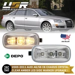 Depo Clear Amber Led Fender Side Marker Light For Audi A4 S4 B6 B7 A6 C5 Allroad. Fixed Price $17.95.