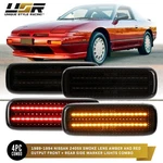 Smoke Side Marker Light W/ Red & Amber Led 4PCS Set For 89-94 Nissan 240SX S13. Fixed Price $64.95.