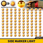20/50/100PCS Led Marker Lights 3/4" Truck Trailer Side Lamp With Stailness Base. Fixed Price $21.84.