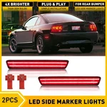 Dark Smoke 99-04 Ford Mustang Red Led Rear Side Marker Lights Lamps Pair. Fixed Price $19.94.