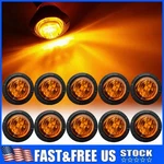 10 50X 3/4" Side Marker Lights Truck Trailer Round Amber Bullet Clearance Lamp. Fixed Price $11.39.