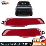 Pair Rear Bumper Reflector Lights Lamps For Jeep Cherokee 2014 15 2016 2017 2018. Fixed Price $28.00.