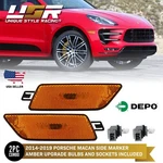 Pair Front Bumper Amber Replacement Side Marker Light Fit 2014-19 Porsche Macan. Fixed Price $17.95.