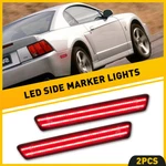 99-04 Ford Mustang Rear Led Side Marker Lights Bumper Lamps Smoked Tint Red. Fixed Price $19.94.
