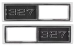 New Trim Parts Front Marker Light Bezel 327 Emblem Pair / For Listed Chevy 4521. Fixed Price $137.99.