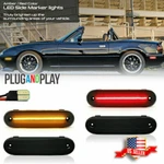 4X Led Side Marker Light Smoked Lens Front Rear For Mazda MX-5 Miata 1990-2005. Fixed Price $31.99.