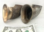 Pair 1933-1937 Ford Sparton Horn Bell Trumpet Lower Housing V8 Brass Snout Set. Fixed Price $55.00.