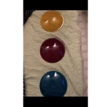 Set Of 3 Traffic Signal Lenses Red Yellow Blue 2025 Collectible. Fixed Price $120.00.
