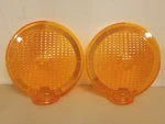 (2) Nos Vintage Dietz 8675 Amber LENS..7 1/4" Dia...usa...rat Rod...signal Light. Fixed Price $24.99.