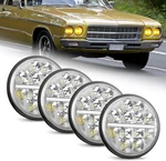 5.75 Led 3/4 Round Headlights Whit Drl Amber Turn Signal. Fixed Price $162.99.